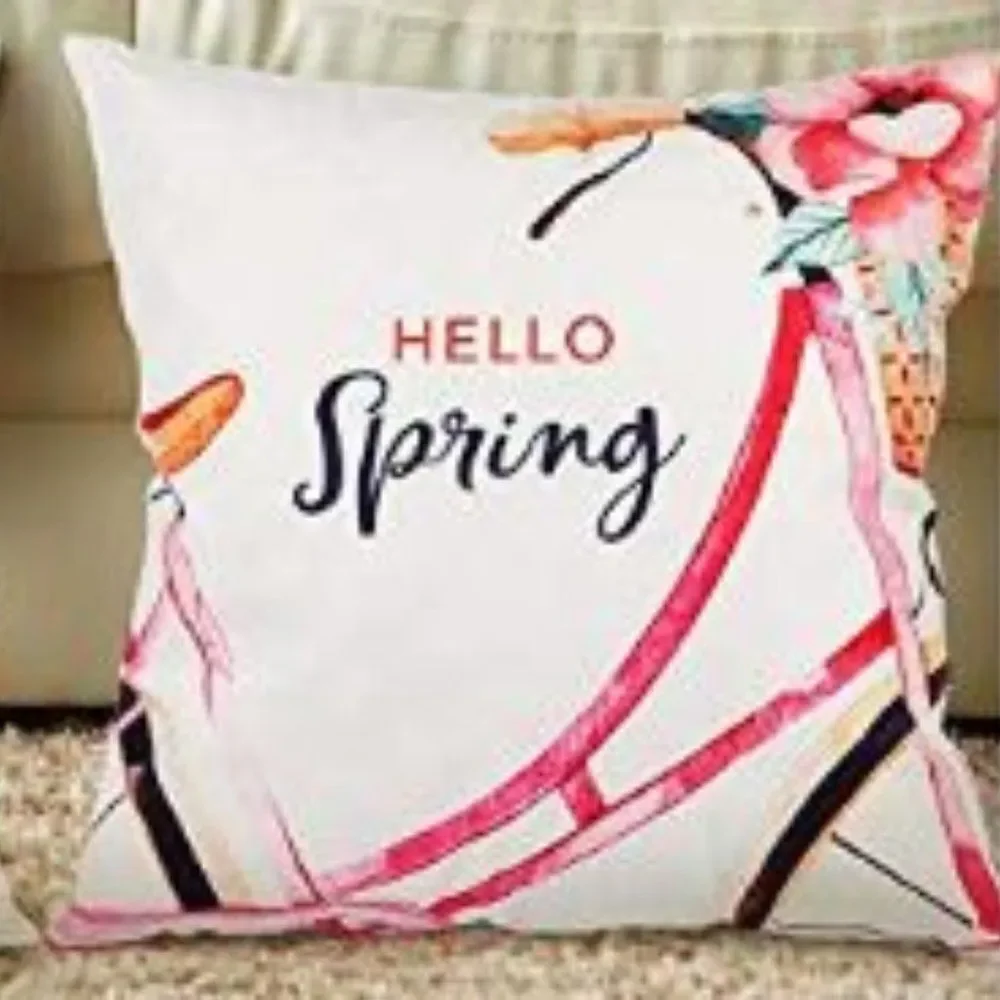 Hello Spring Pillow Cover
